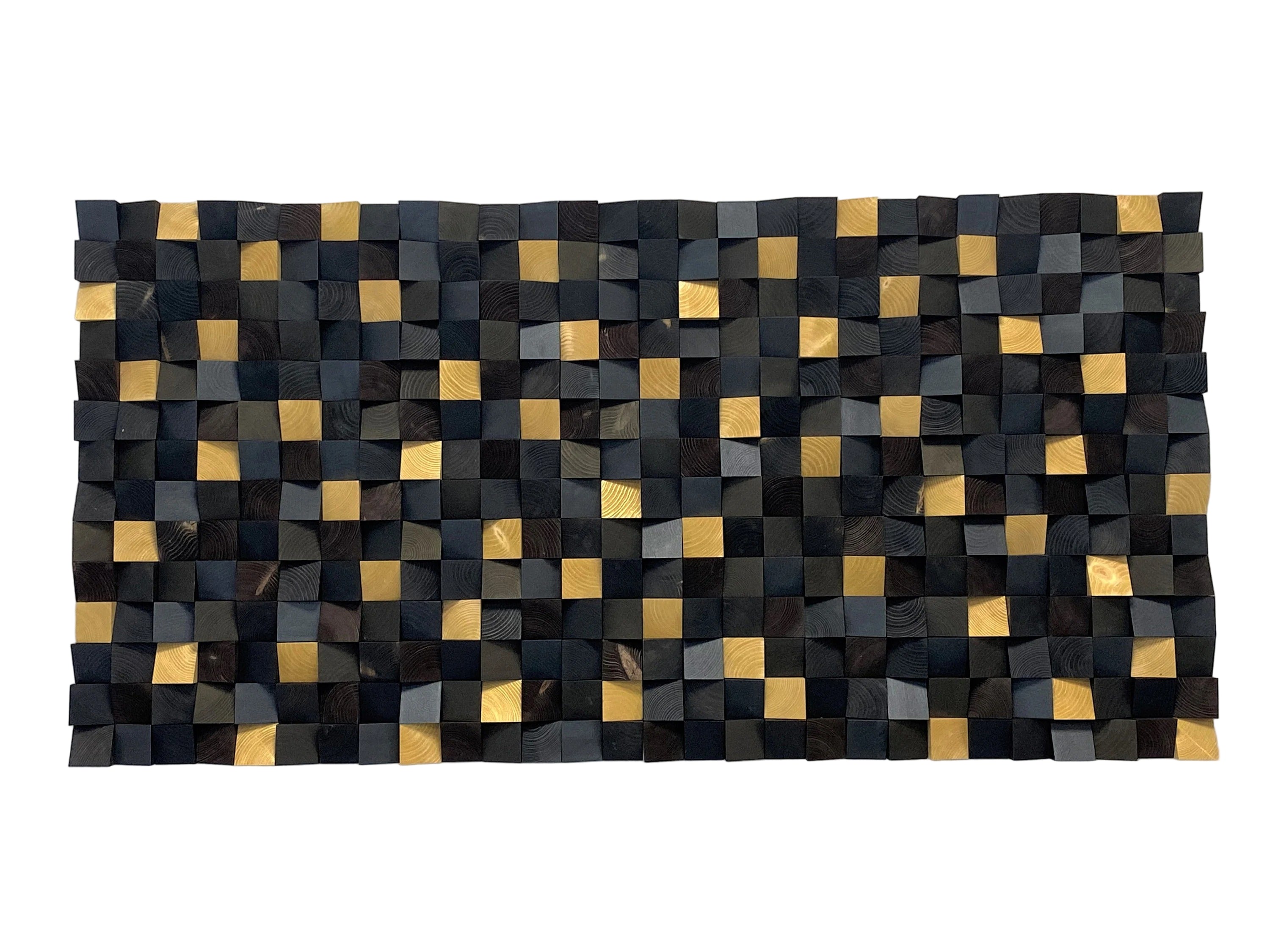 Interlocking Geometric Wood Wall Art