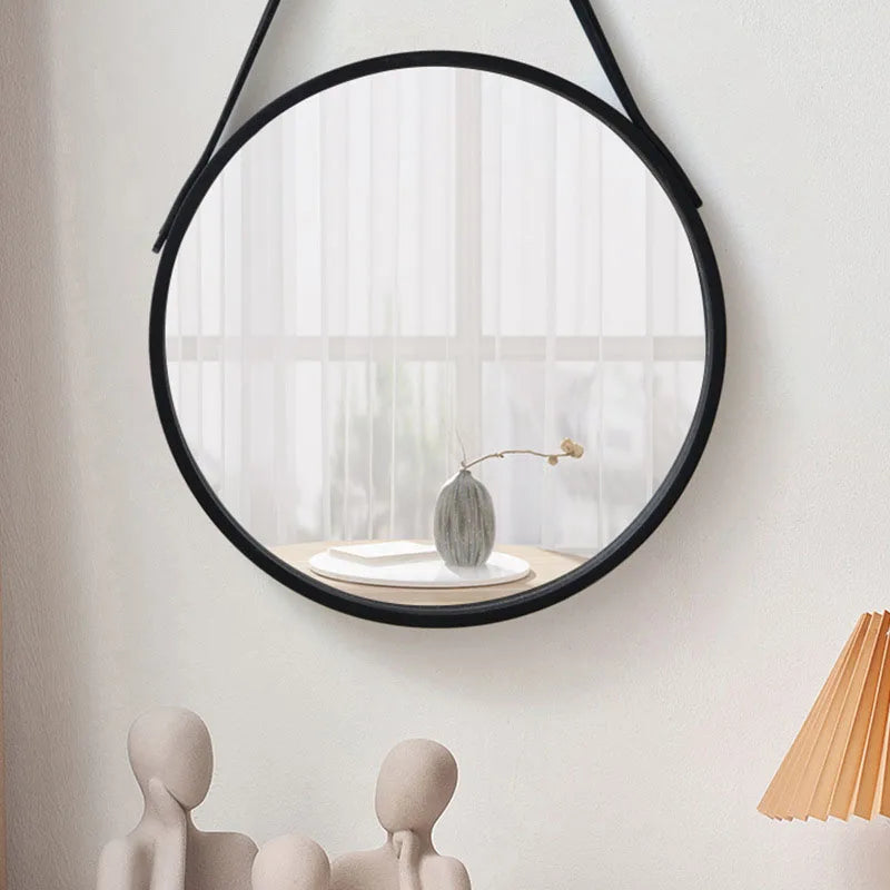 No-Drill Hanging Round Mirror