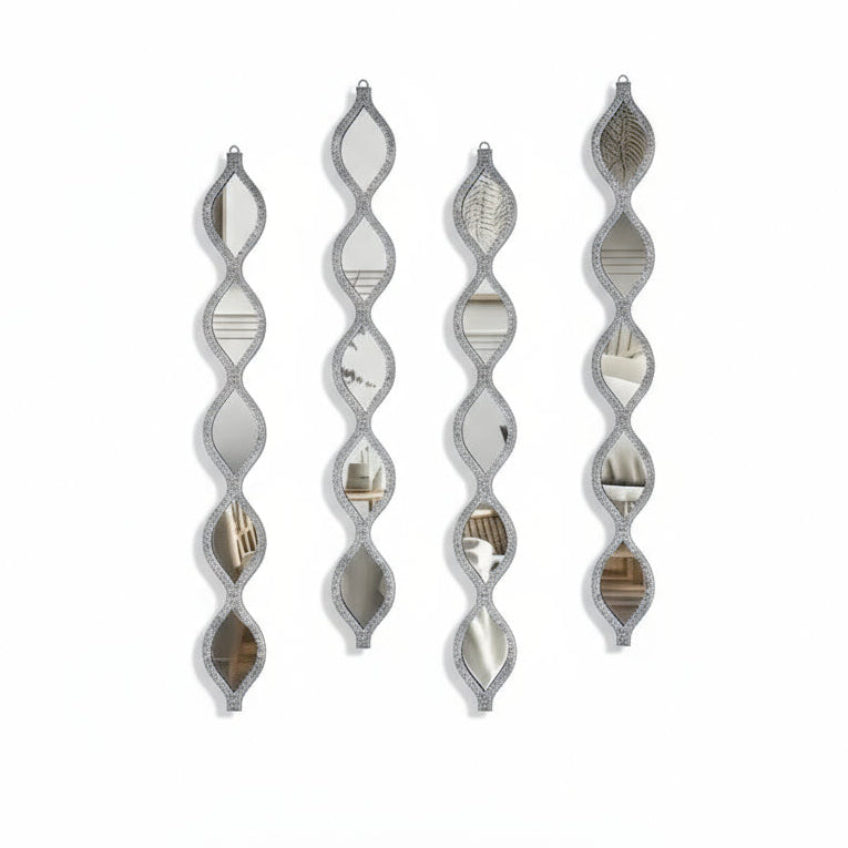 Teardrop Diamond Wall Mirror Set