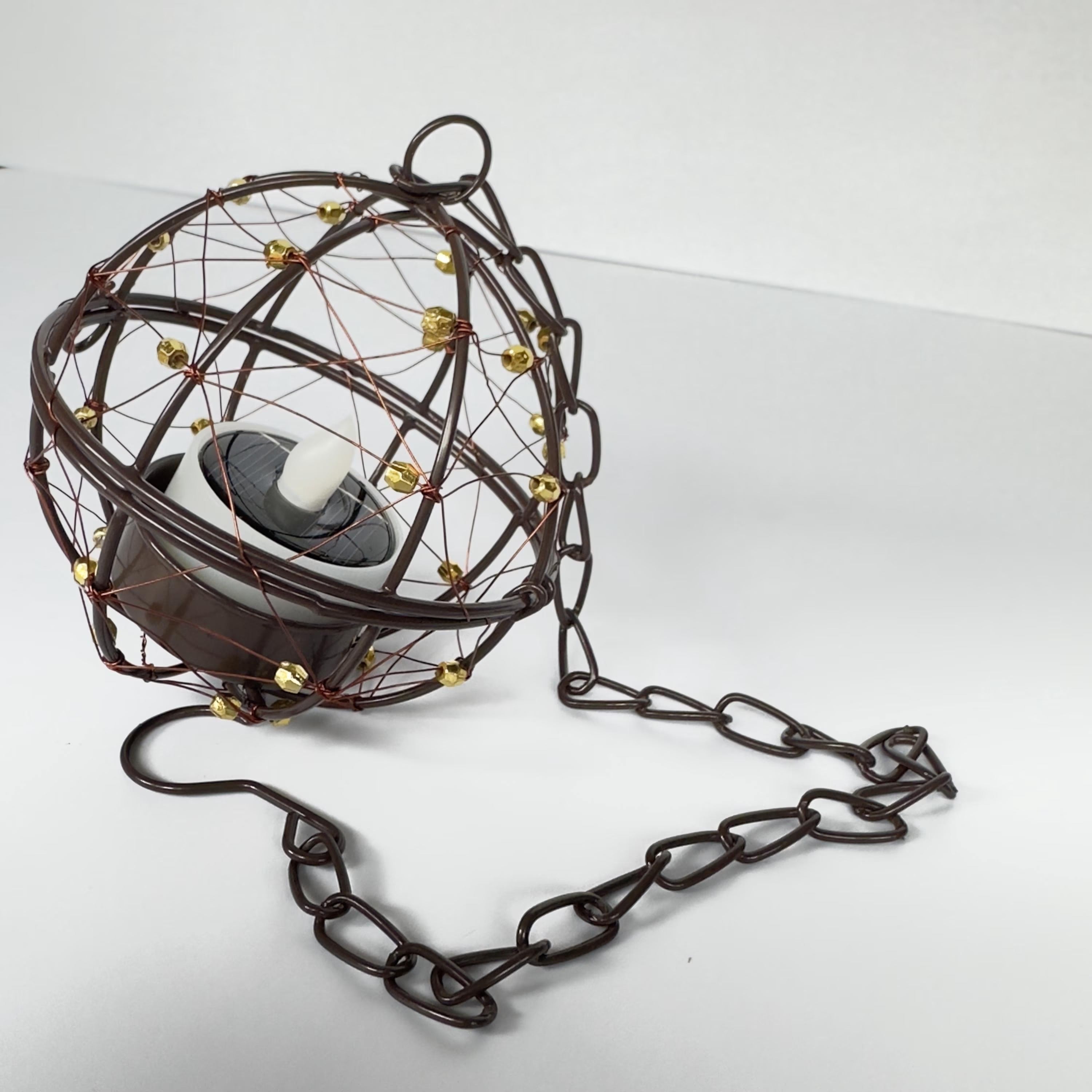 3-Piece Metal Solar-Powered Lanterns