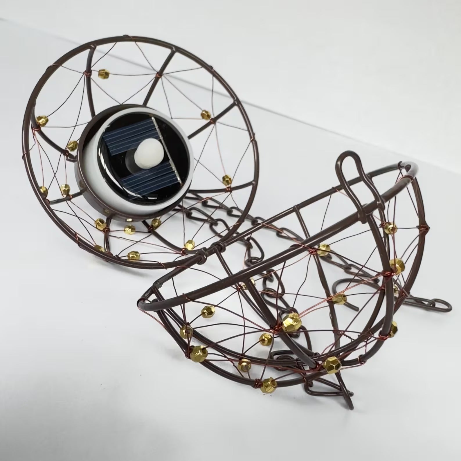 3-Piece Metal Solar-Powered Lanterns
