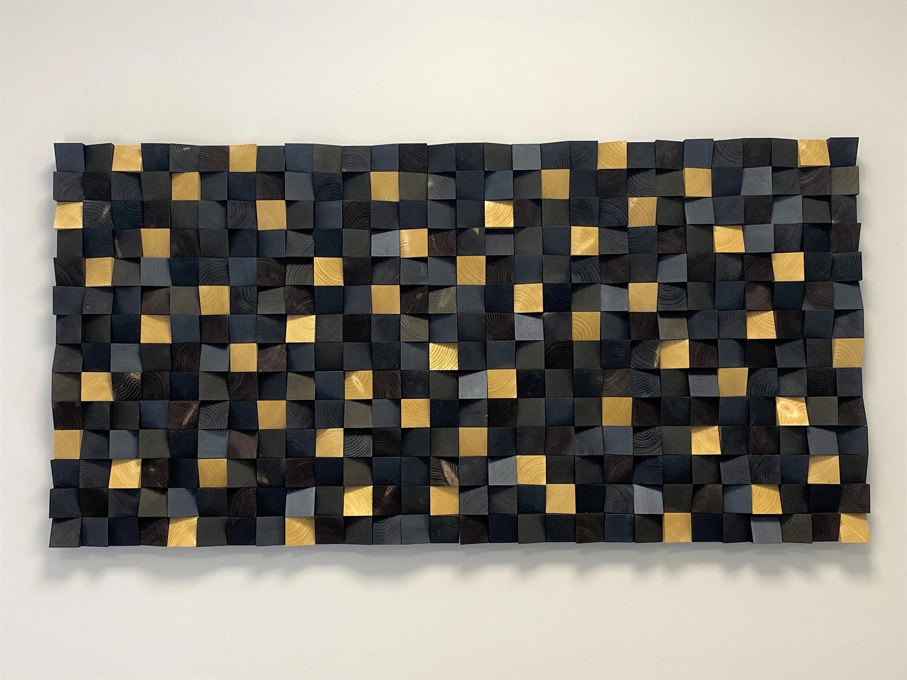 Interlocking Geometric Wood Wall Art