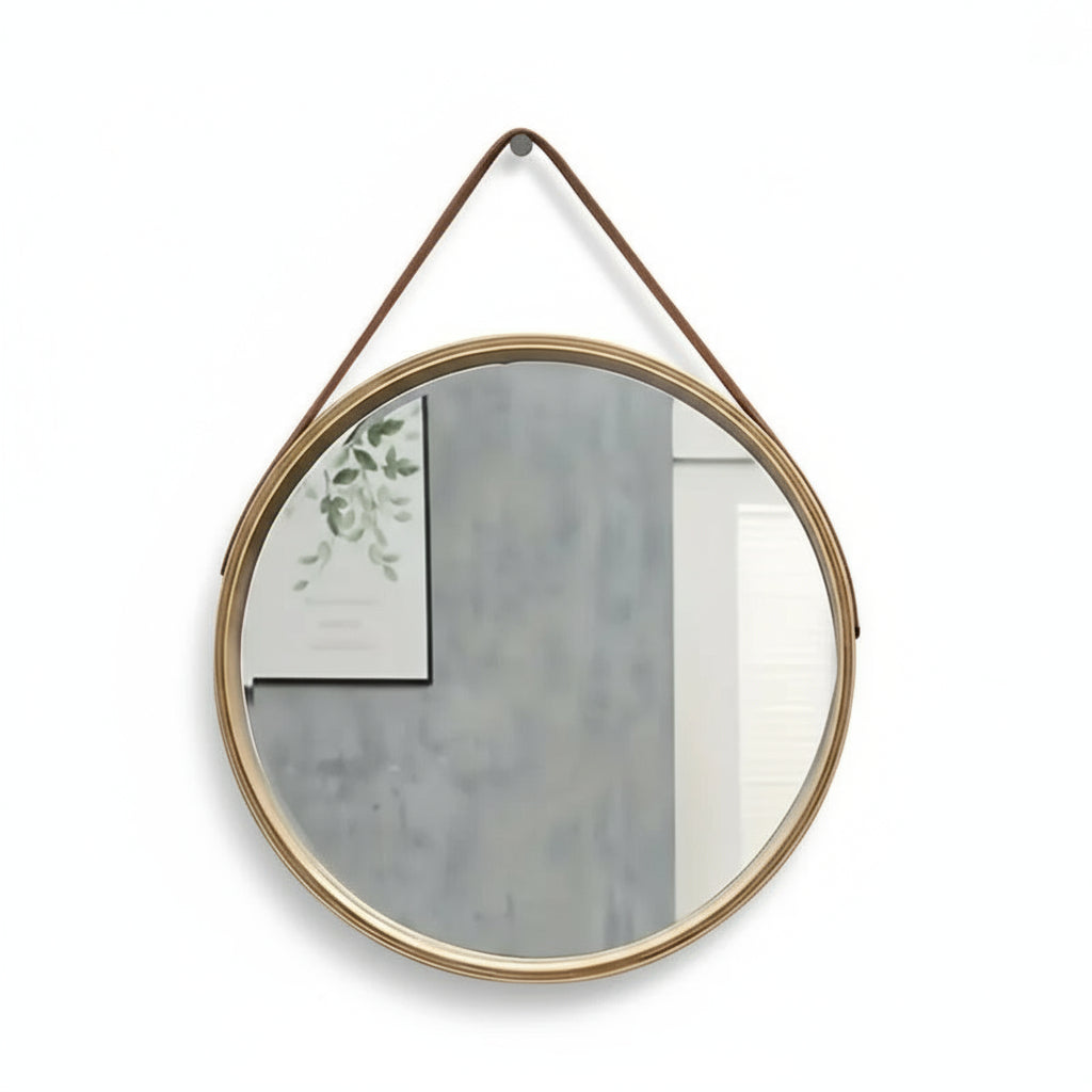 No-Drill Hanging Round Mirror