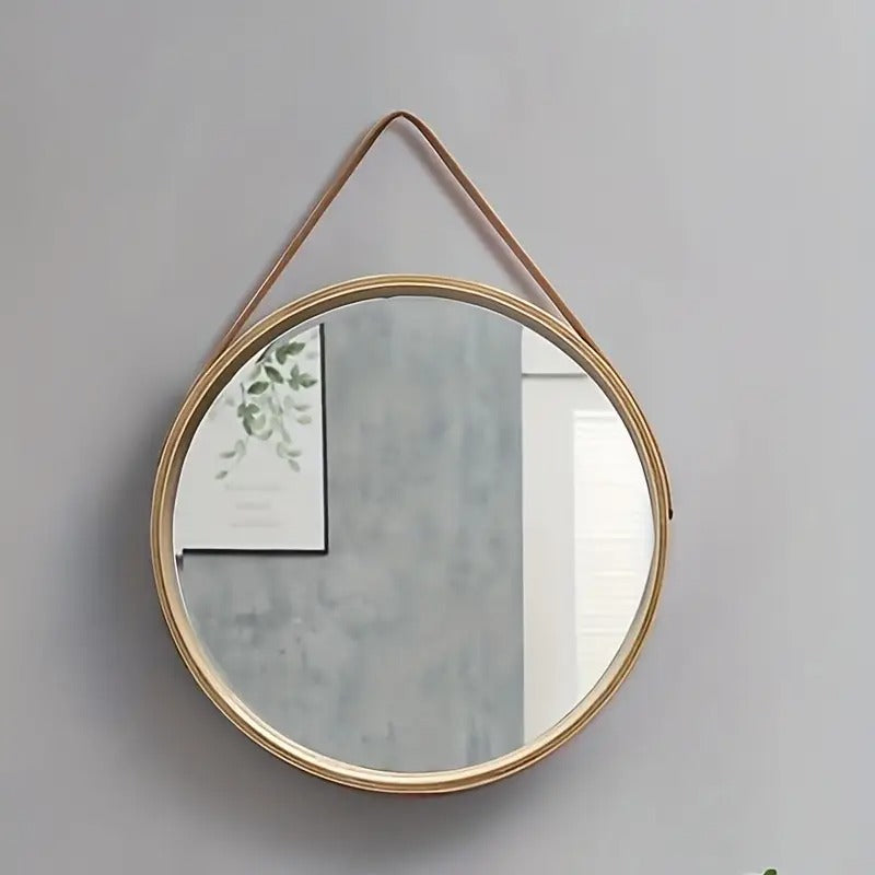 No-Drill Hanging Round Mirror