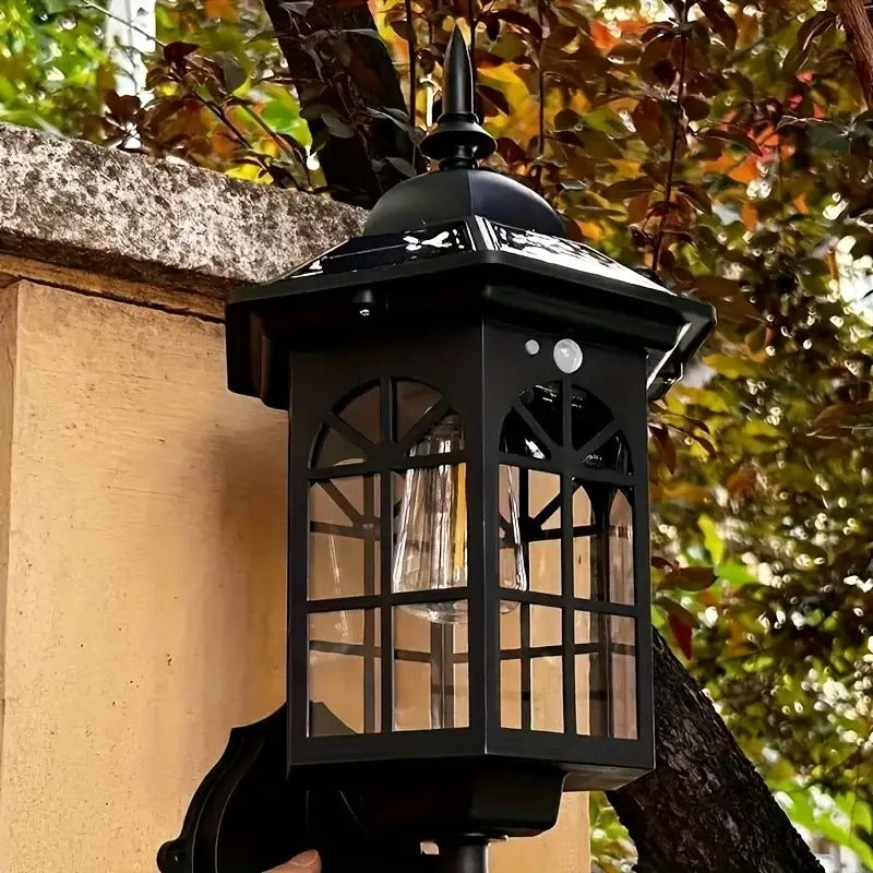 Octagonal Solar Outdoor Wall Lamp