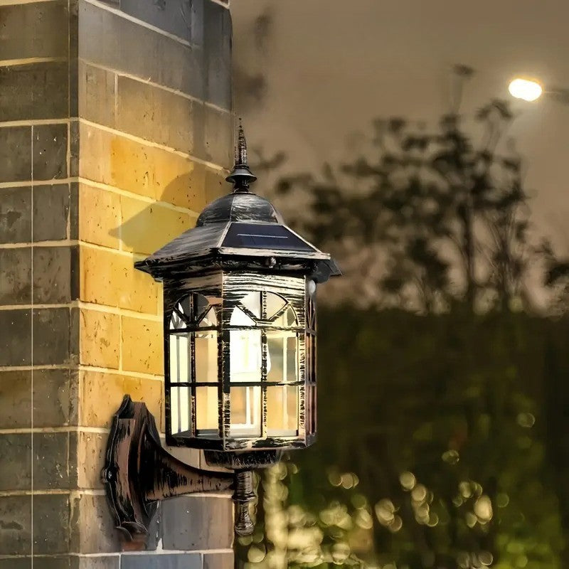 Octagonal Solar Outdoor Wall Lamp