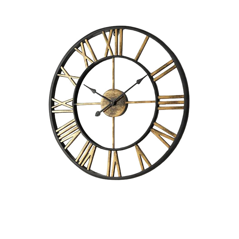 Open-Grid Roman Numeral Wall Clock