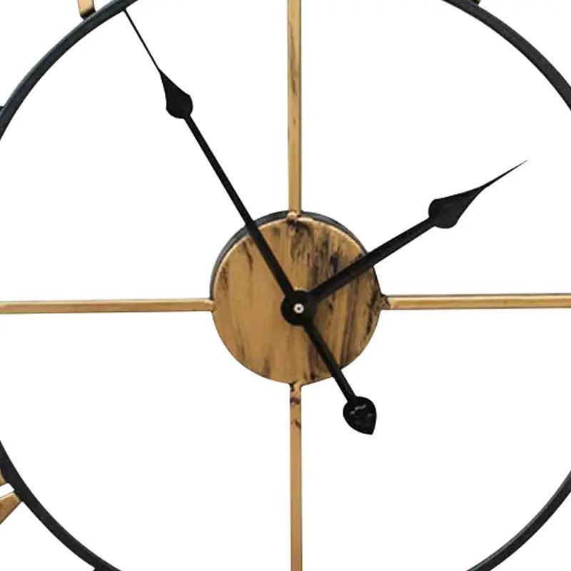 Open-Grid Roman Numeral Wall Clock