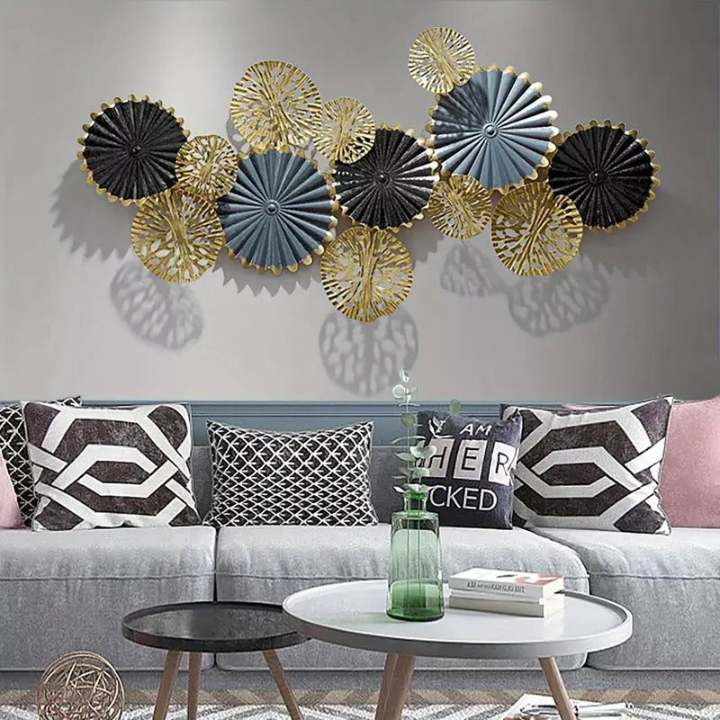 Overlapping Circular Metal Wall Art
