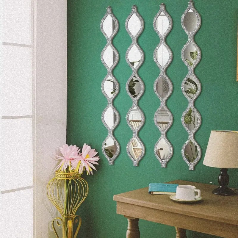 Teardrop Diamond Wall Mirror Set