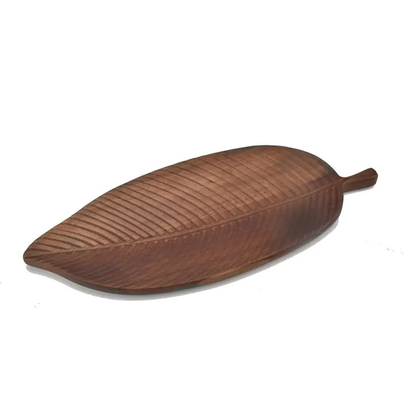 Wooden Leaf Shaped Kitchen Tray