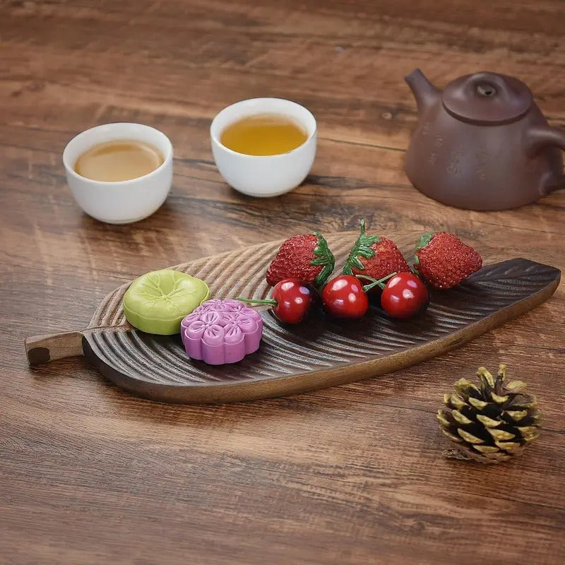 Wooden Leaf Shaped Kitchen Tray